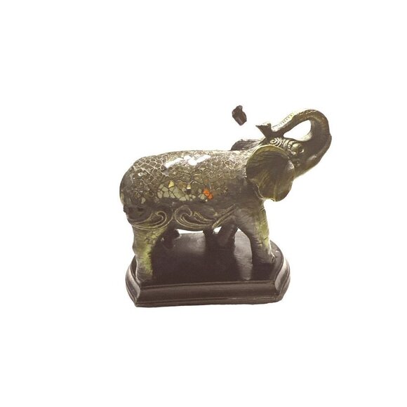 Vintage Elephant Mother and baby Statue With Trunk Up Sku 2617 - Picture 7 of 7